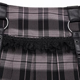 Lunar Plaid Mini Skirt (Petunia) - PunkRave