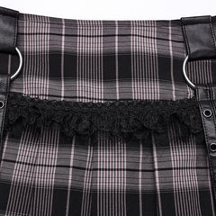 Lunar Plaid Mini Skirt (Petunia) - PunkRave