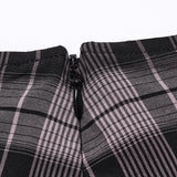 Lunar Plaid Mini Skirt (Petunia) - PunkRave