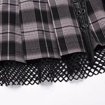 Lunar Plaid Mini Skirt (Petunia) - PunkRave
