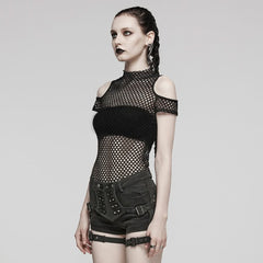 Phoenix Mesh Crop Top (Shadow Essence) - PunkRave