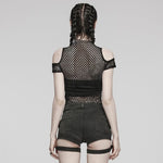 Phoenix Mesh Crop Top (Shadow Essence) - PunkRave