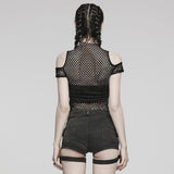 Phoenix Mesh Crop Top (Shadow Essence) - PunkRave