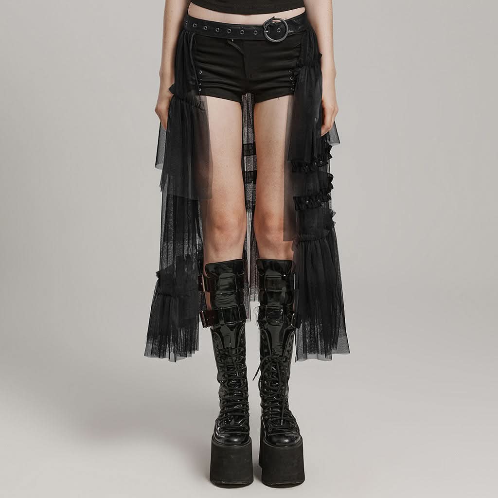 Chroma Tiered Skirt (Dead Eye) - PunkRave