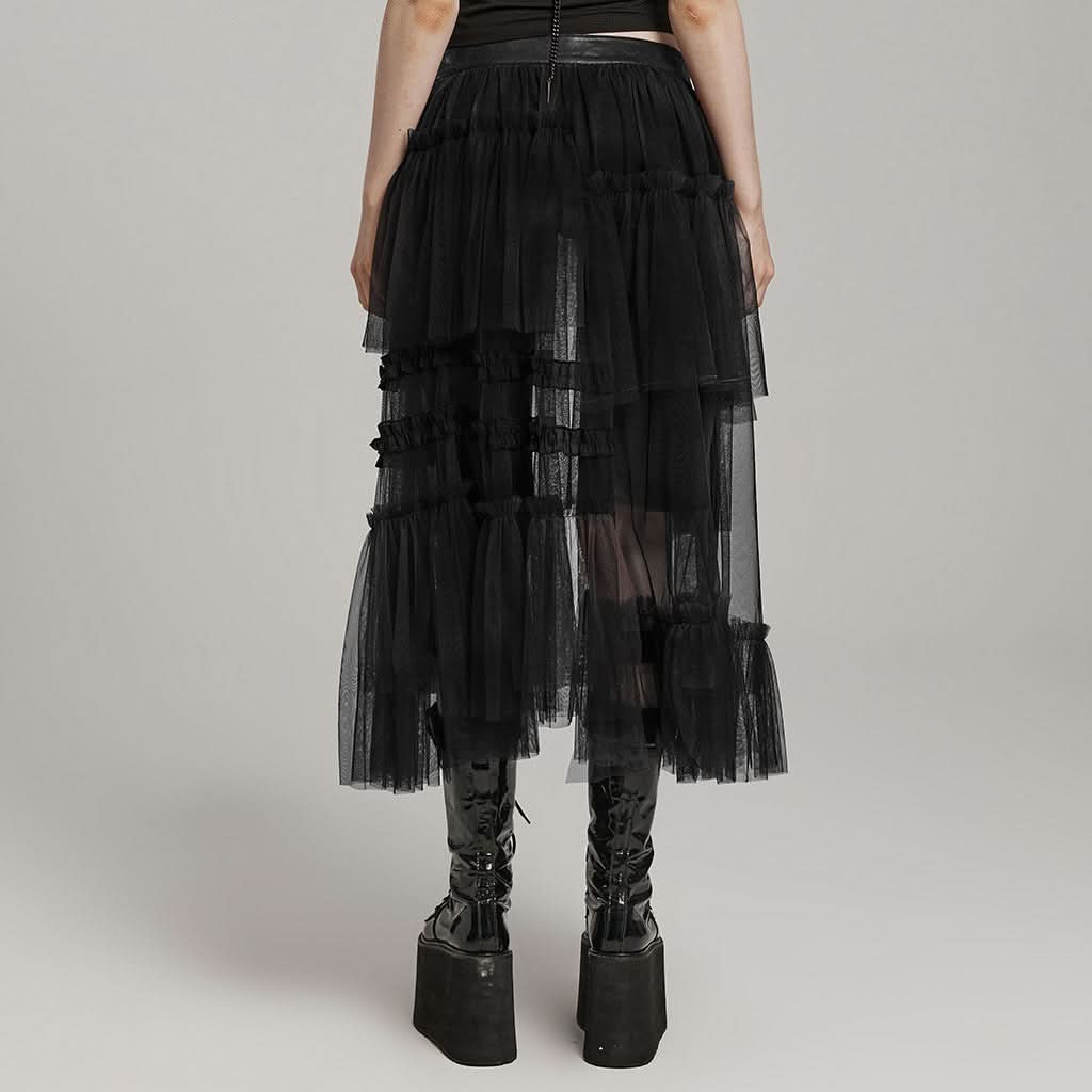 Chroma Tiered Skirt (Dead Eye) - PunkRave