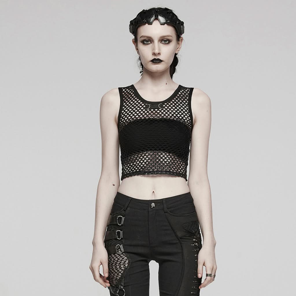 Nexus Mesh Tank Top (Gloom) - PunkRave