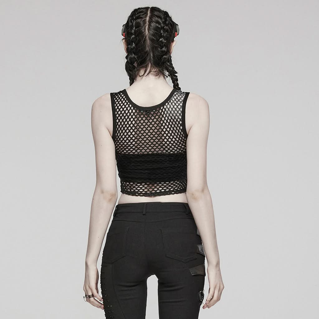 Nexus Mesh Tank Top (Gloom) - PunkRave