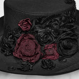 Epitaph Victorian Gothic Feather Rose Top Hat