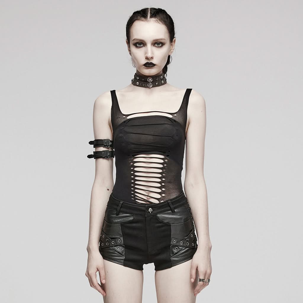 Outlaw Distressed Top - PunkRave
