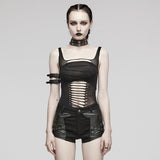 Outlaw Distressed Top - PunkRave