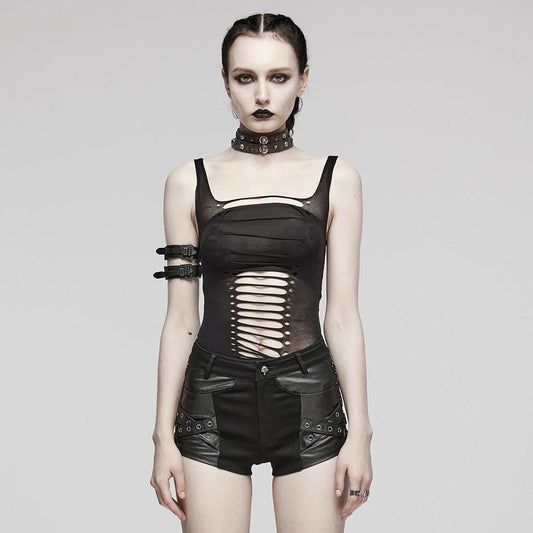 Outlaw Distressed Top - PunkRave