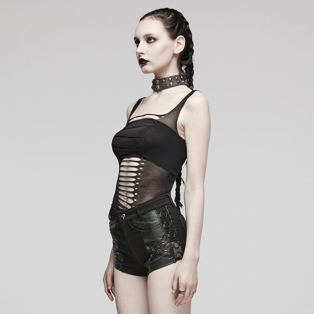Outlaw Distressed Top - PunkRave