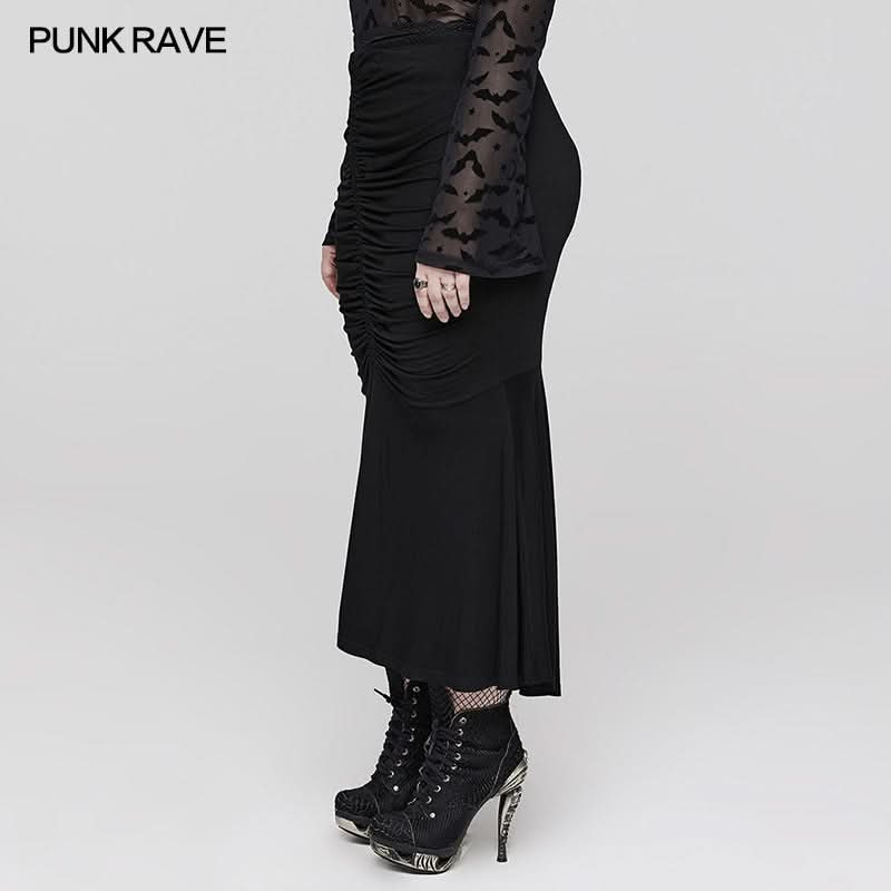 Shadow Elegance Fishtail Skirt - PunkRave