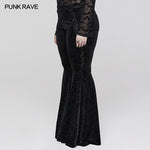 Velvet Shadow Flared Pants - PunkRave