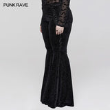 Velvet Shadow Flared Pants - PunkRave