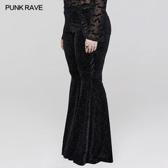 Velvet Shadow Flared Pants - PunkRave