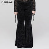 Velvet Shadow Flared Pants - PunkRave