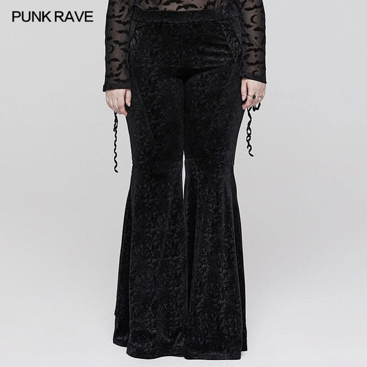 Velvet Shadow Flared Pants - PunkRave