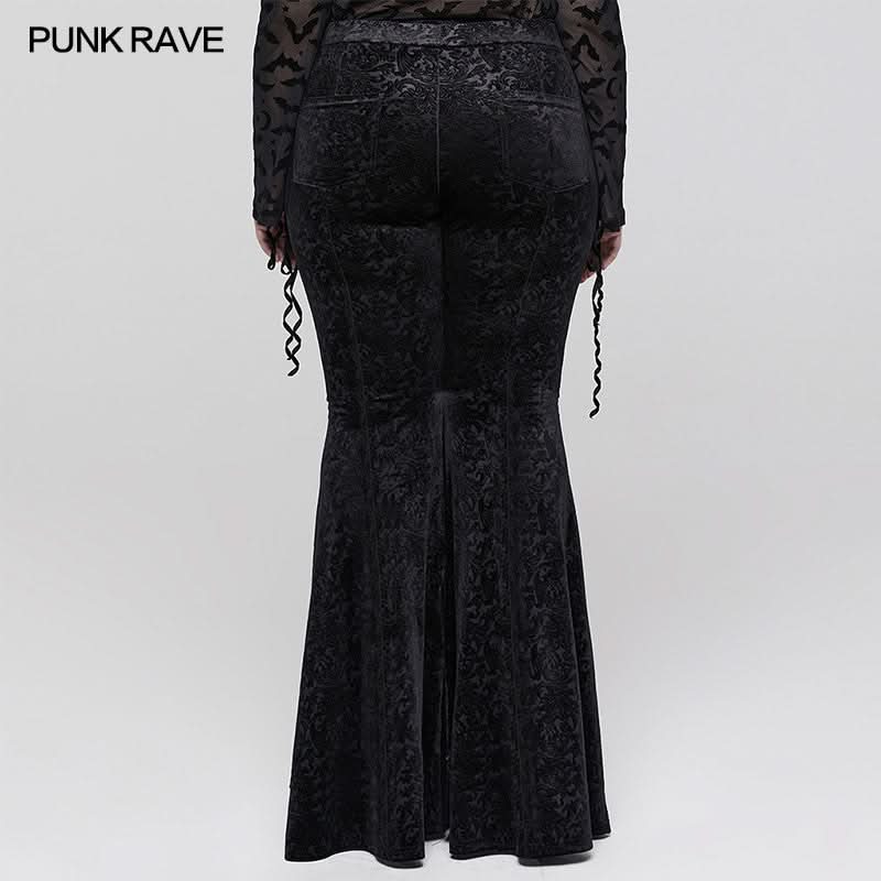 Velvet Shadow Flared Pants - PunkRave
