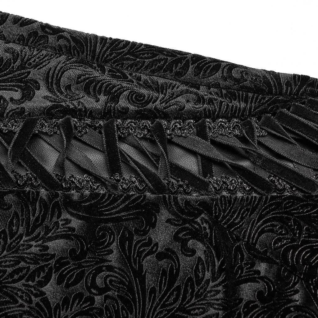 Velvet Shadow Flared Pants - PunkRave