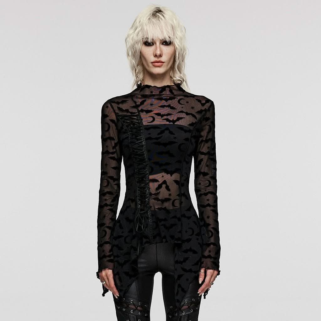 Darkwing Mesh Turtleneck - PunkRave