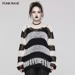 Killing Eve Distressed Sweater (White) - PunkRave