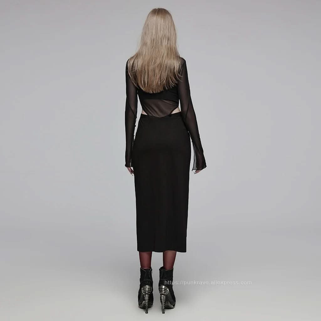 Ephemeral Echo - Slit Dress - PunkRave