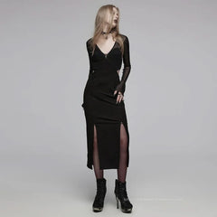 Ephemeral Echo - Slit Dress - PunkRave