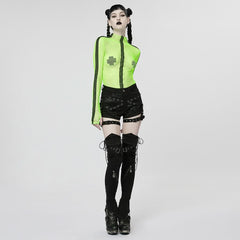 Rebel Yell Distressed Garter Shorts - PunkRave