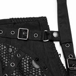 Rebel Yell Distressed Garter Shorts - PunkRave