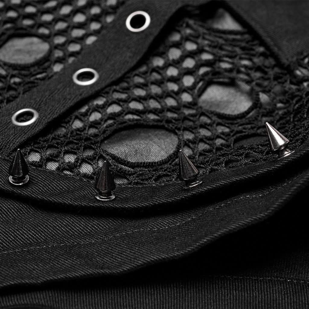 Rebel Yell Distressed Garter Shorts - PunkRave
