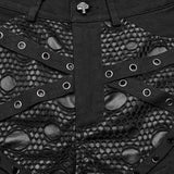 Rebel Yell Distressed Garter Shorts - PunkRave