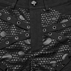 Rebel Yell Distressed Garter Shorts - PunkRave