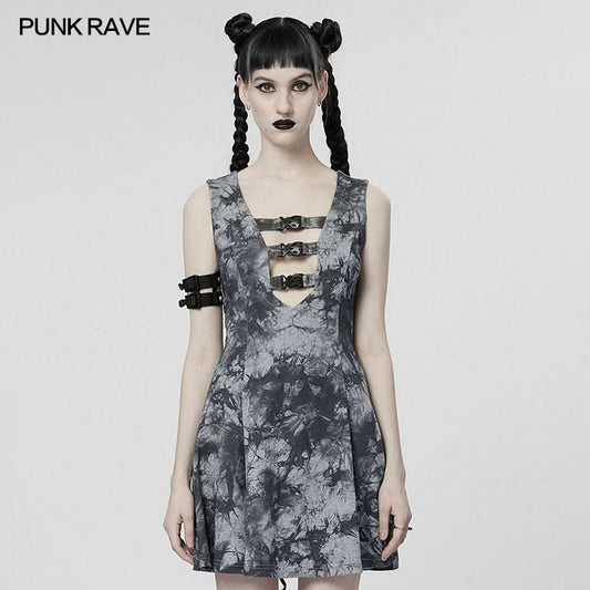 Industrial Chic Mini Dress - PunkRave