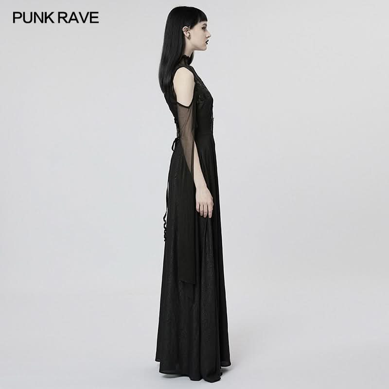 Gothic Majesty Maxi Dress - PunkRave