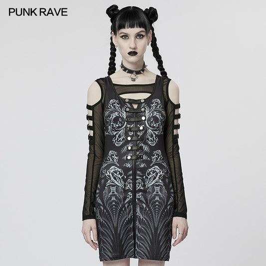 Cybernova Digital Print Two-Piece Dress