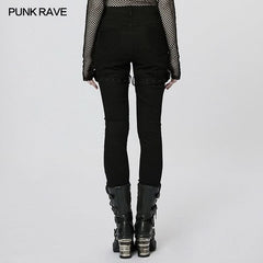 Poison Girl Mesh Spliced Pants - PunkRave