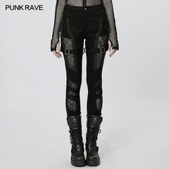 Poison Girl Mesh Spliced Pants - PunkRave