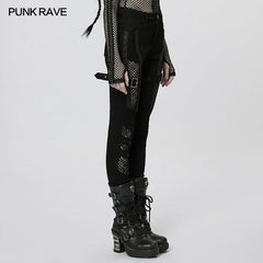 Poison Girl Mesh Spliced Pants - PunkRave
