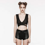 Monochrome Crop Top - PunkRave