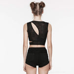 Monochrome Crop Top - PunkRave