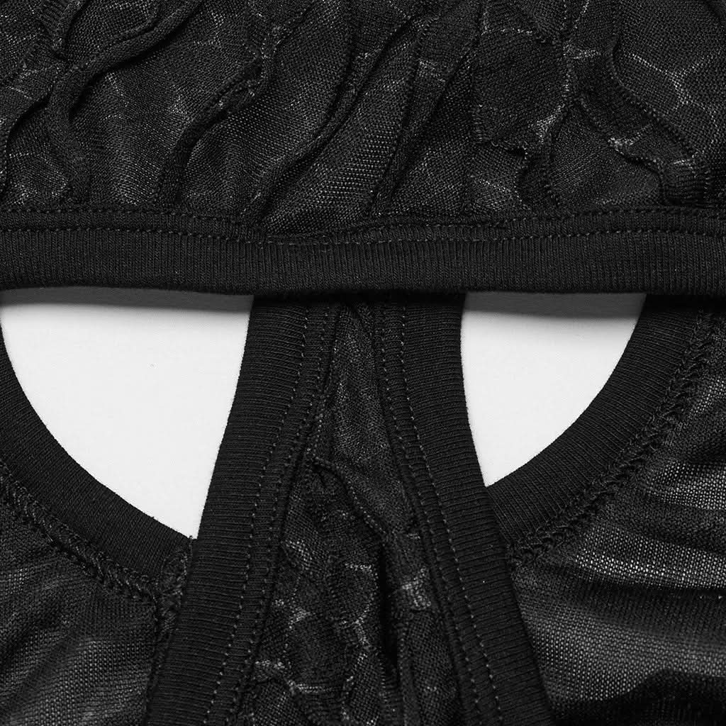 Monochrome Crop Top - PunkRave