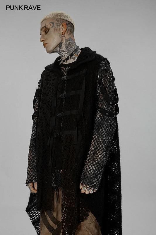 Hellion Distressed Mesh Jacket - PunkRave