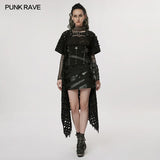 Neon Rain Distressed Cape - PunkRave