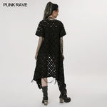 Neon Rain Distressed Cape - PunkRave