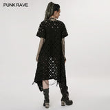 Neon Rain Distressed Cape - PunkRave