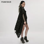 Neon Rain Distressed Cape - PunkRave