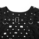 Neon Rain Distressed Cape - PunkRave