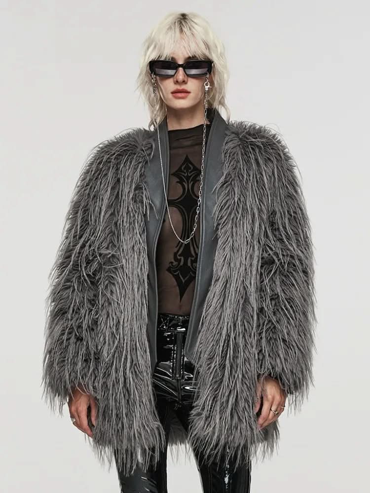 Lunar Curses Fur Coat - PunkRave