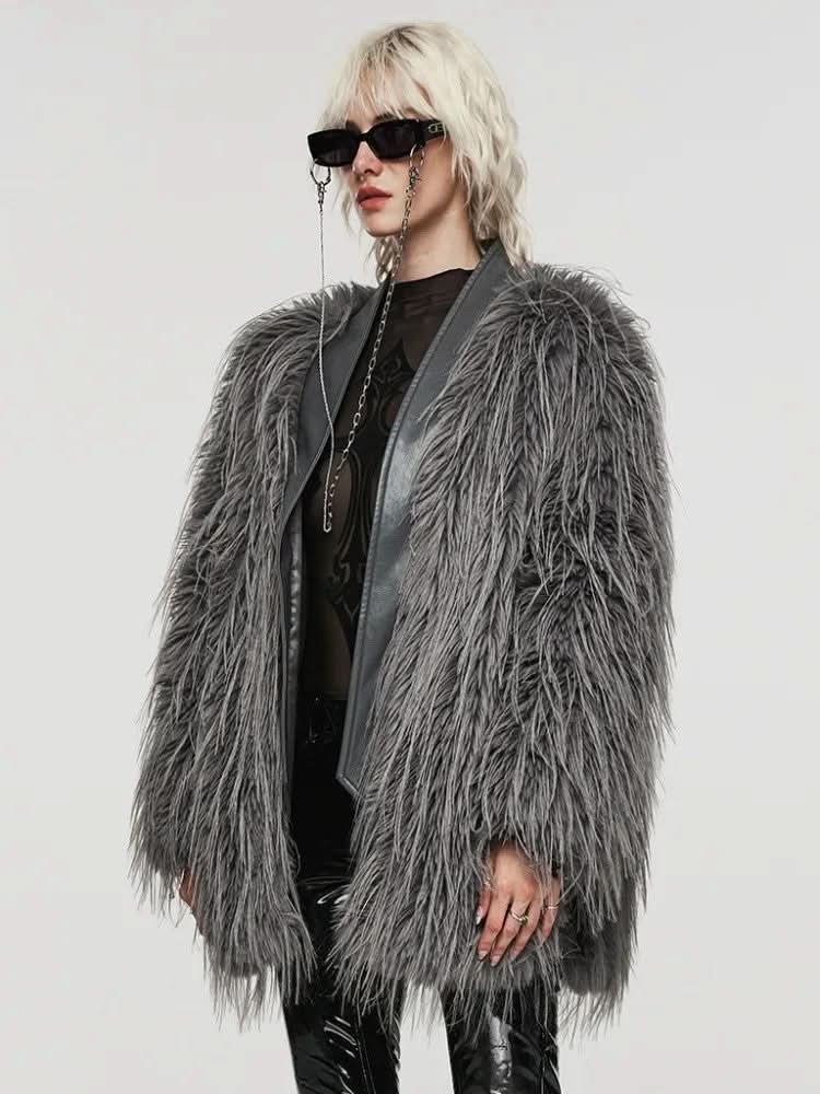 Lunar Curses Fur Coat - PunkRave